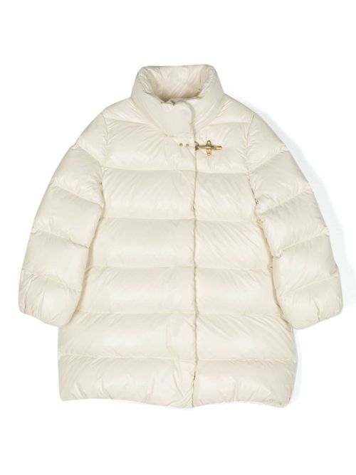 High-neck padded coat - Neutrals