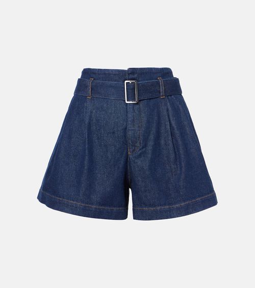 The Paper Bag belted denim shorts