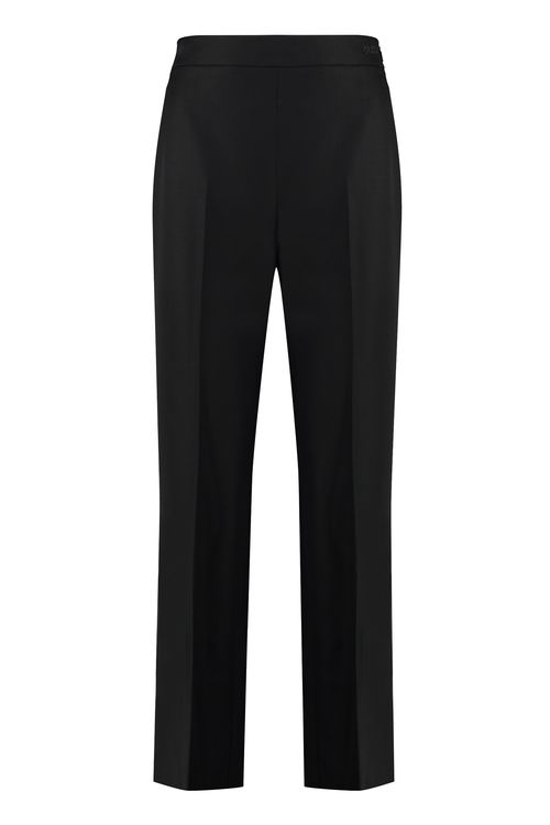 Logo Embroidered Bootcut Leg Trousers