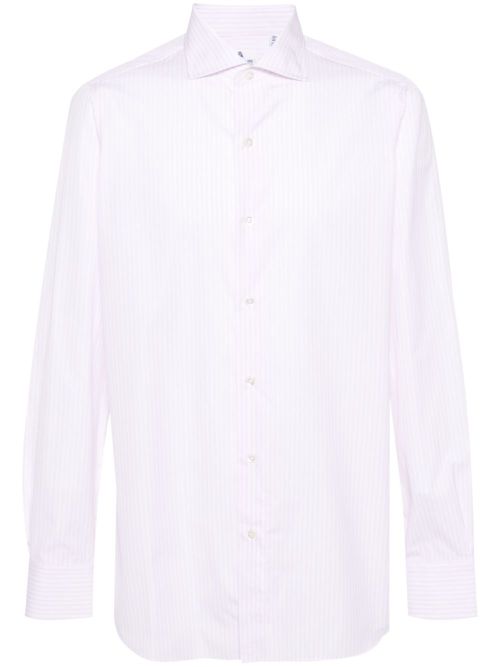 Striped poplin cotton shirt - Pink