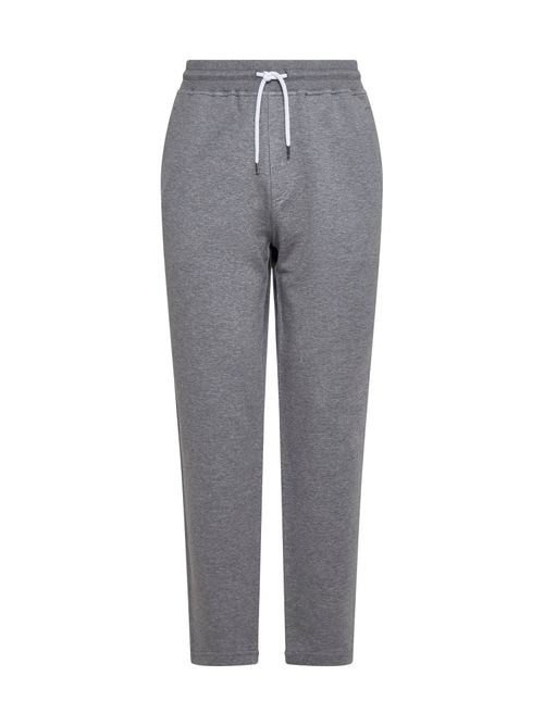 Fleece-Lined Cotton-Blend Joggers — Gray