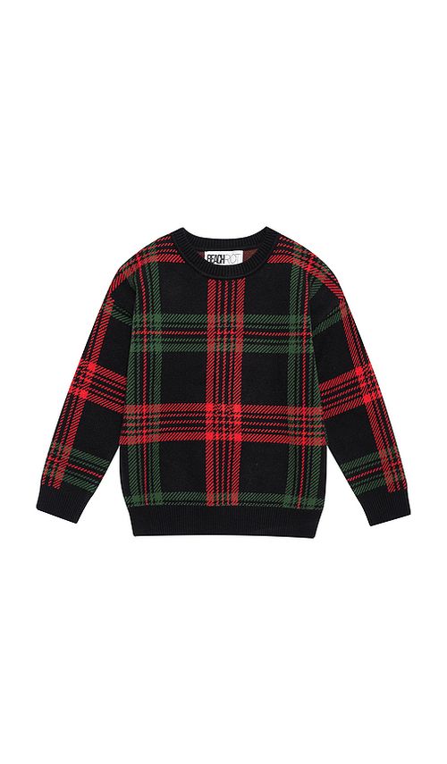 BEACH RIOT Kids Little Callie Sweater in Ribbon Plaid. 5/6 also