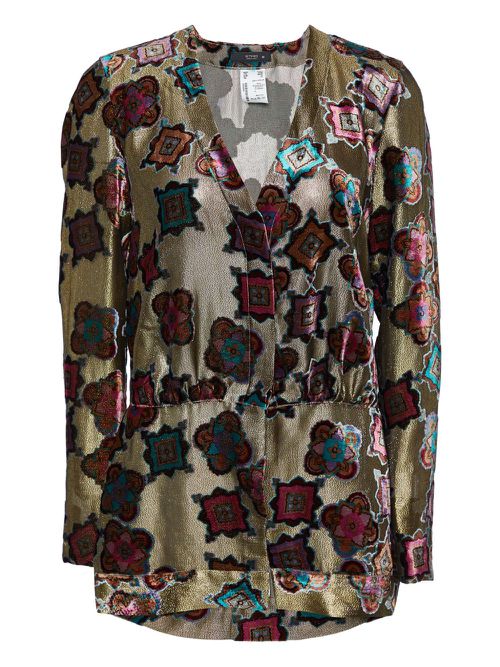 Floral-print top - Neutrals