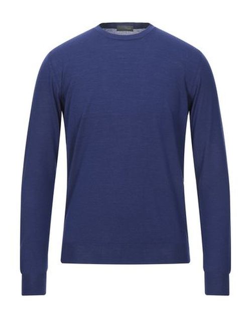 Man Sweater Blue Size 42 Super 140s Wool