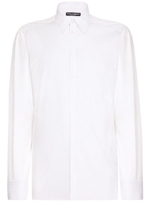 Martini-fit striped shirt - White