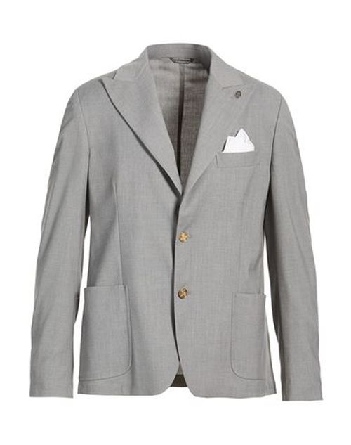 Man Blazer Grey Size 36 Polyester, Viscose, Elastane