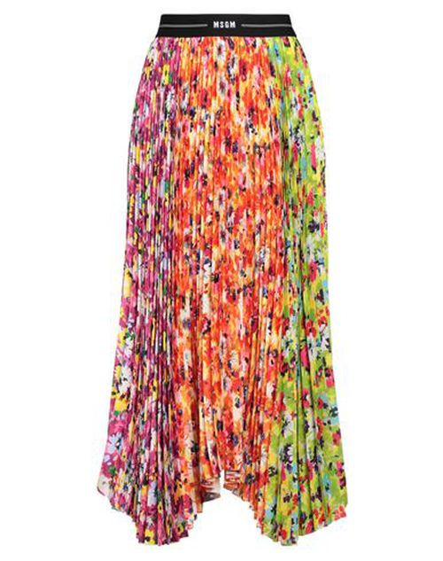 Woman Maxi skirt Green Size 2 Polyester