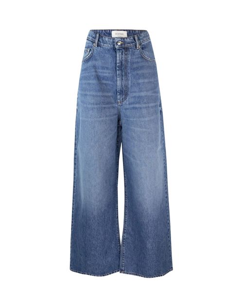 Blue Oversized Low Rise Jeans