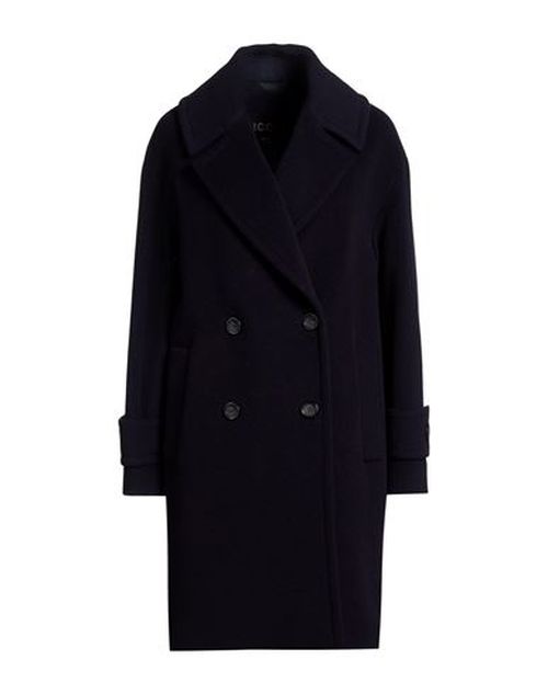 Icons Woman Coat Midnight blue Size 14 Wool, Polyamide, Cashmere
