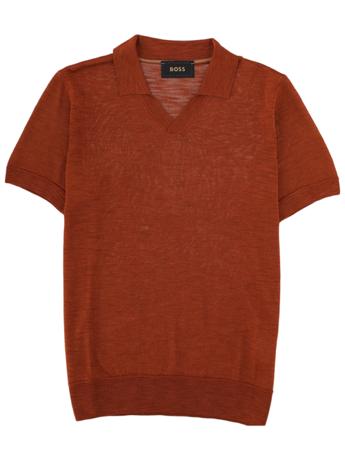 L-Naden Fine Knit Silk Polo Shirt