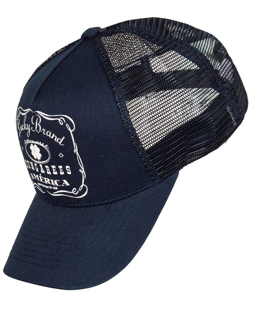 Vintage-Like Trucker Hat - Navy