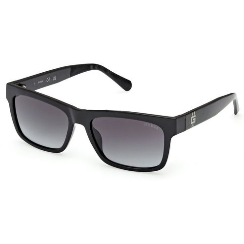 Guess Hombre Guess GU00221 01B Gafas de sol Inyectado Negro Fumar Cuadrada Norma