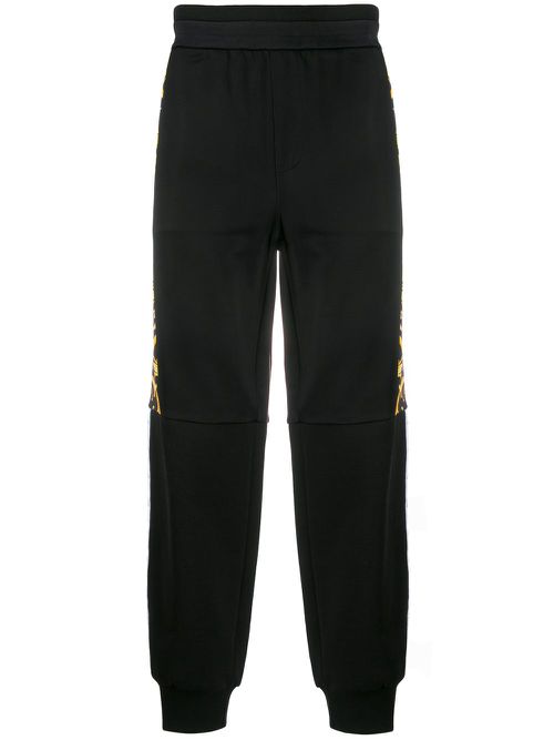 Barocco logo track pants - Black