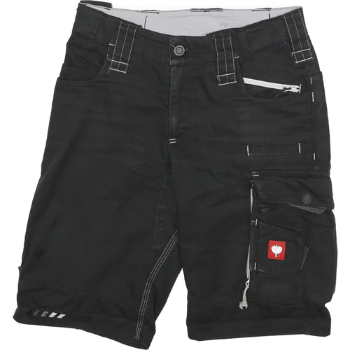 ENGELBERT STRAUSS Mens Black Cargo Shorts M W28 Workwear Utility Cotton Blend