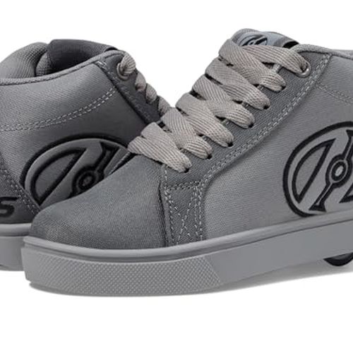 Heelys Wheeled Shoes For Kids - Roll And Walk, Charcoal Color, Fun Mobility Footwear