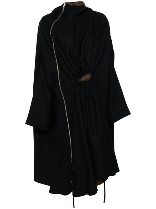 Reversible hooded coat - Blue