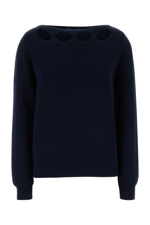 Navy Blue Cotton Sweater