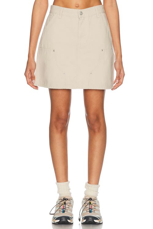 Carhartt WIP Maeve Double Knee Mini Skirt in Fleur De Sel - Beige.  XS also in