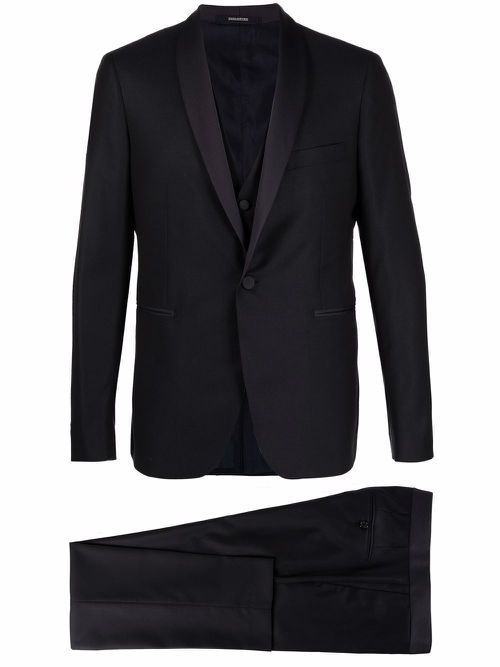 Slim-cut single-breasted suit - Blue
