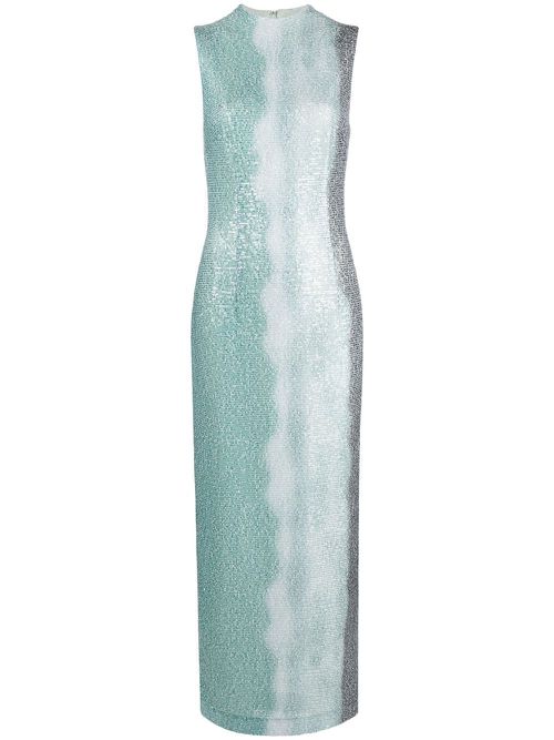 Mira sequinned maxi dress - Green
