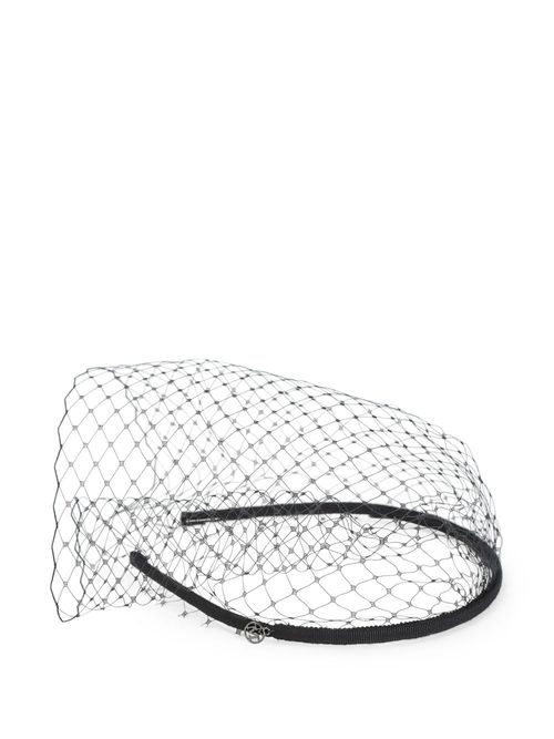 Veil-detail hair band - Black