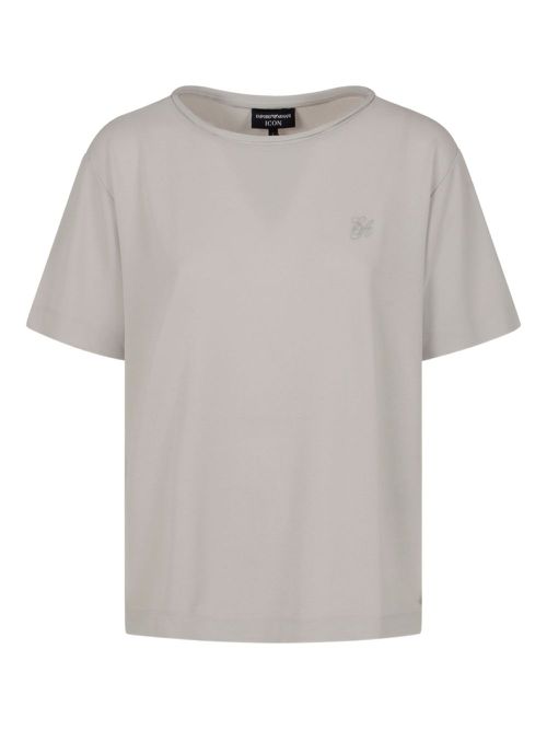 Emporio Armani logo-embroidered T-Shirt - Grey