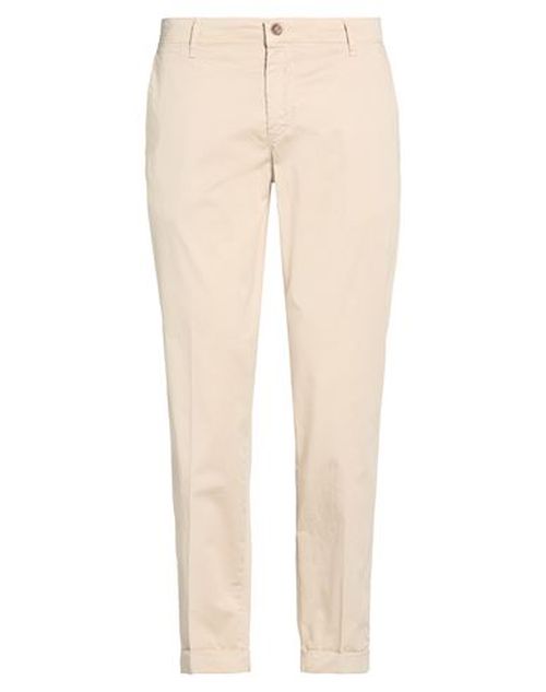 Man Pants Beige Size 42 Cotton, Elastane