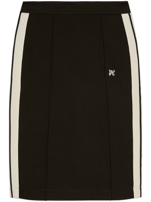 Monogram midi skirt - Black