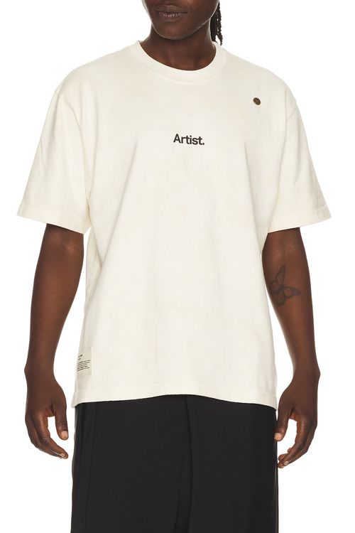 Song for the Mute X Birkenstock The Artist Aged T-shirt in White Dirt Wash - White. M also in L, S, XL/1X