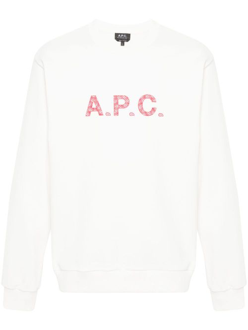 Logo-print cotton sweatshirt - White