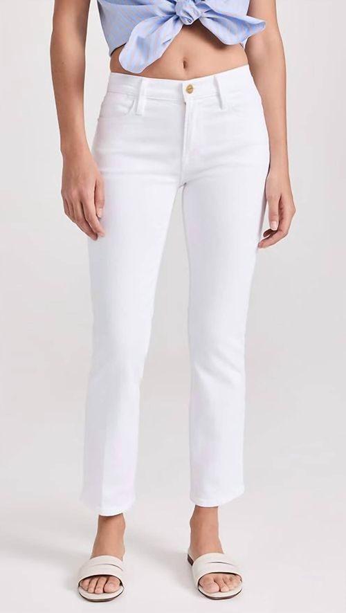 Le High Straight Jeans In Blanc