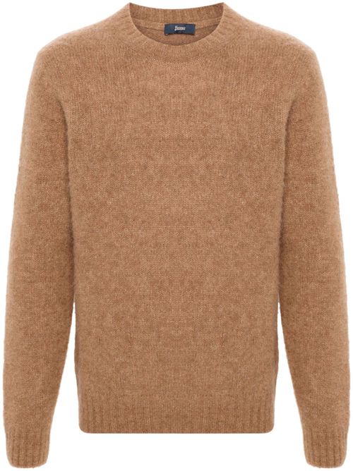 Logo-plaque sweater - Brown