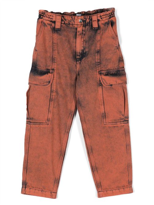 Logo-patch tapered jeans