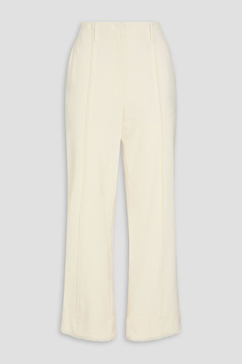 Sully cropped wide-leg twill pants - White - US 8