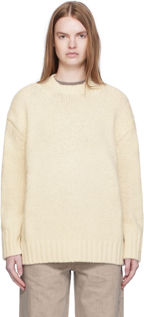 Off-White Basic Round Neck Knit Sweater