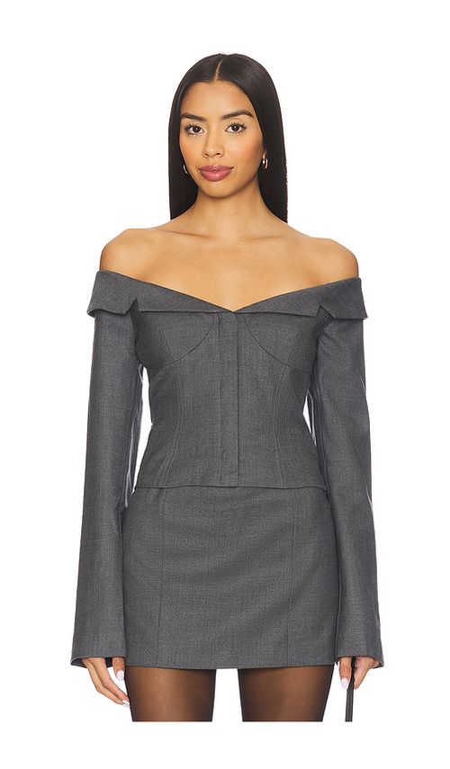 Camila Coelho Arden Top in Charcoal. XS. Also in XXS, S, M
