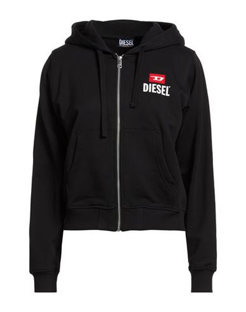 Woman Sweatshirt Black Size L Cotton, Elastane