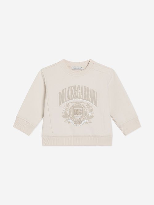 Dolce & Gabbana Baby Boys Logo Sweatshirt in Ivory 12 - 18 Mths