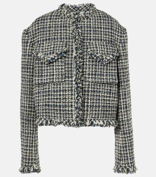 Wool-blend tweed jacket