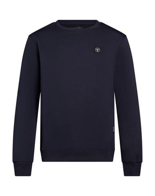 Man Sweatshirt Navy Size L Cotton, Polyester