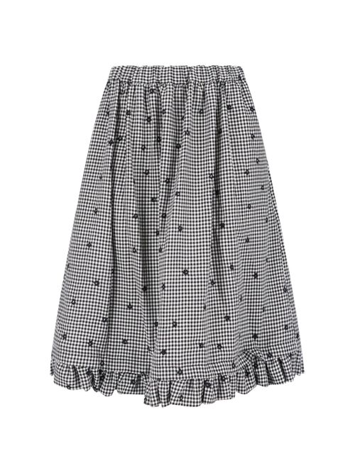 Embroidered Wool-Blend Mini Skirt