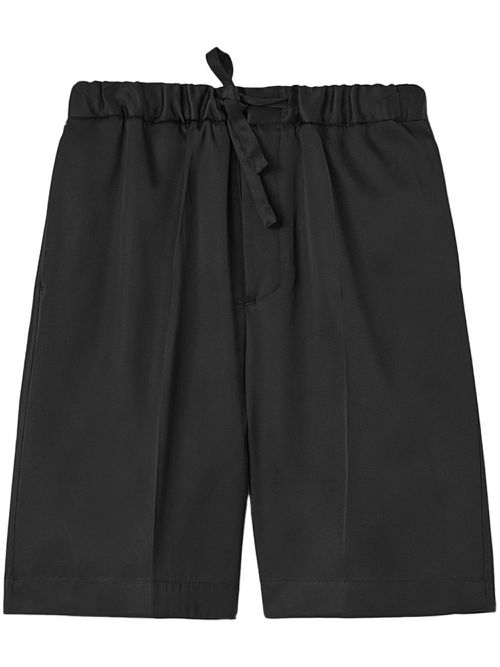 Drawstring-waist shorts - Black