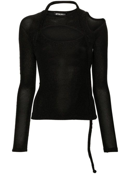 Lamé top - Black