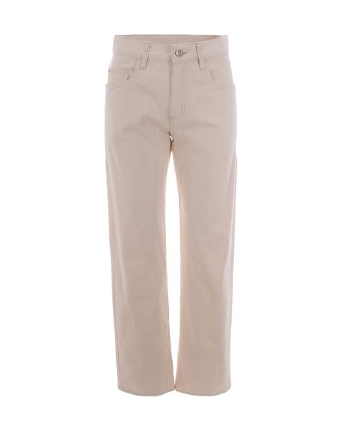 Beige-Wash Denim Jeans — Beige