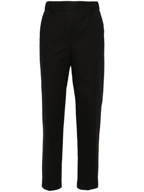 Elasticated-waistband trousers - Black