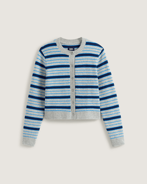 Vans - Premium Dolly Stripe Cardigan Sweatshirt, Woman, Grey