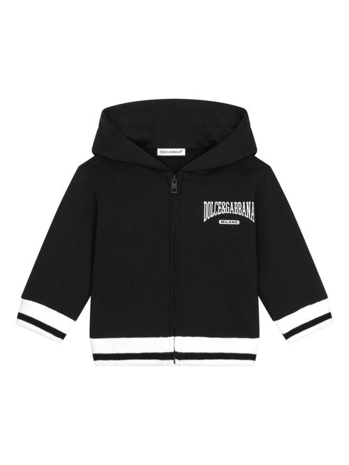Logo-print hoodie - Black