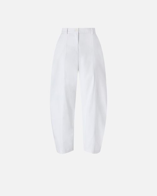 Barrel-fit trousers in stretch cotton - 38