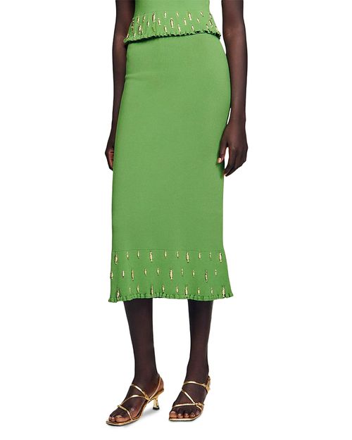 Charm Embellished Midi Skirt