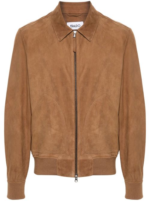 Glod suede bomber jacket - Brown